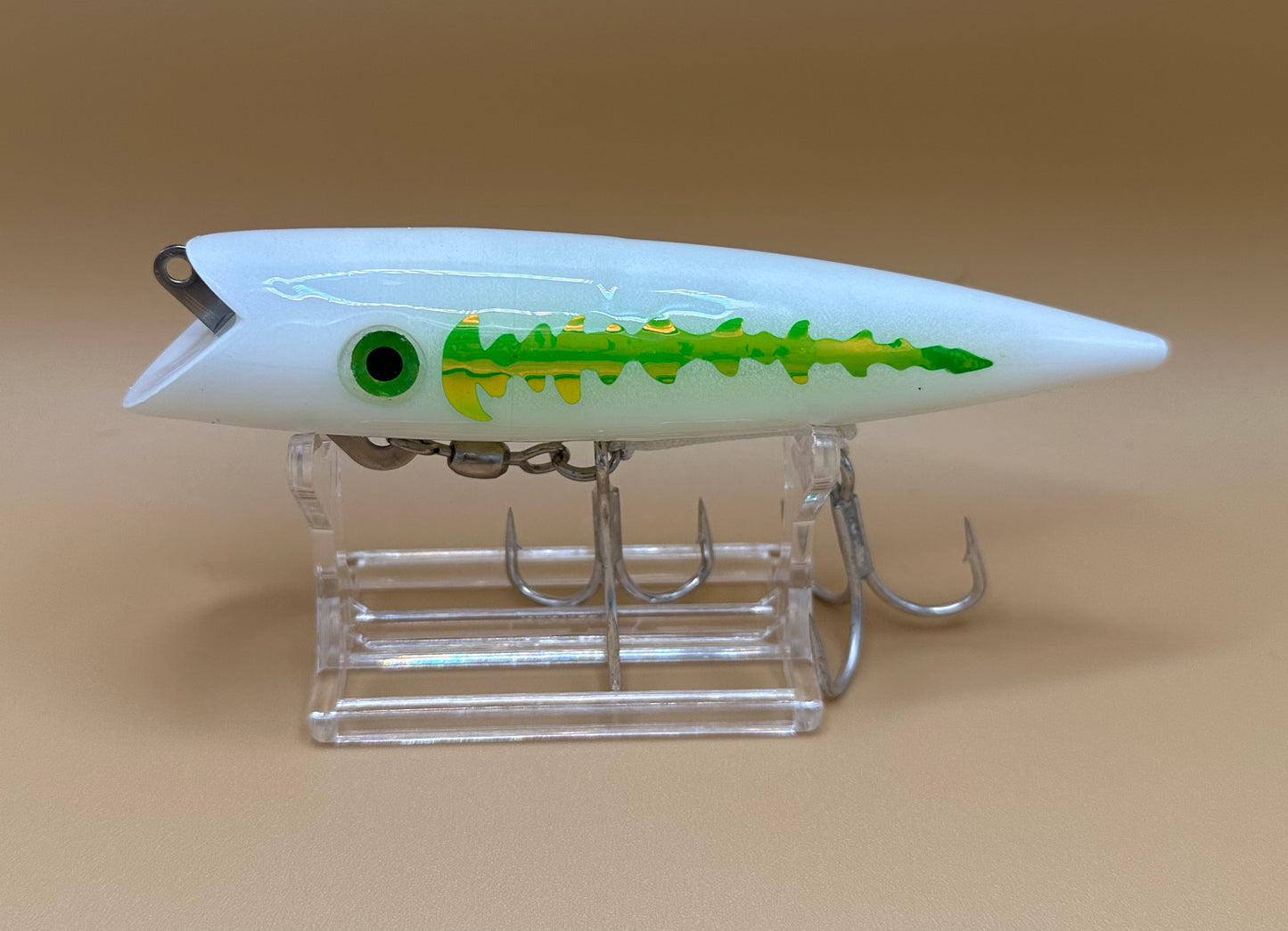 Glow Green Bone 5" 131 Custom Salmon Plug